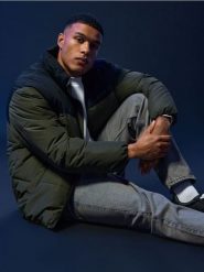Kurtka puffer - khaki. Brązowe kurtki męskie Sinsay, l, bez wzorów, bez kaptura. Za 139.99 zł.