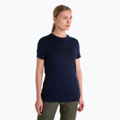 Koszulka trekkingowa damska icebreaker Merino 150 Tech Lite III. Niebieskie t-shirty damskie Icebreaker, bez wzorów, sportowe, bez kołnierzyka. Za 269.99 zł.