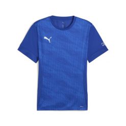 Męska koszulka Individual Padel z grafiką PUMA Vivid Blue White. Białe koszulki sportowe męskie Puma, m, bez wzorów, bez kołnierzyka, bez ramiączek. Za 159.00 zł.