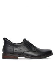 Rieker Półbuty 10353-00 Czarny. Czarne eleganckie półbuty Rieker, ze skóry, wizytowe, bez zapięcia. Za 259.99 zł.