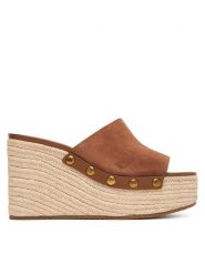 MICHAEL Michael Kors Espadryle Mayes 40S6MYMS1S Brązowy. Brązowe espadryle damskie MICHAEL Michael Kors, bez wzorów, ze skóry, bez obcasa, bez zapięcia. Za 739.99 zł.