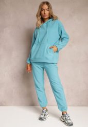Niebieski 2-częściowy Komplet Dresowy z Bluzą i Spodniami Maddeve. Niebieskie bluzy damskie Renee, l, bez wzorów, z dresówki, z kapturem. Za 129.99 zł.