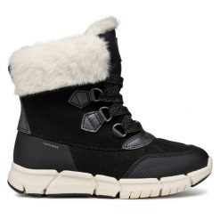 Śniegowce Geox. Czarne śniegowce dziewczęce Geox, bez zapięcia. Za 449.99 zł.