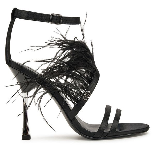 Sandały Liu Jo. Czarne sandały damskie Liu Jo, bez wzorów, bez obcasa, na szpilce, bez zapięcia. Za 589.99 zł.