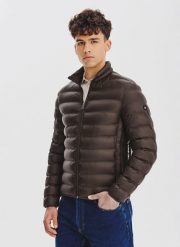 PAKO LORENTE – Brązowa kurtka pikowana. Brązowe płaszcze męskie Pako Lorente, na jesień, bez wzorów, krótkie, bez kaptura. Za 299.99 zł.