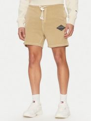 Tommy Jeans Szorty sportowe Varsity DM0DM20936 Beżowy Regular Fit. Brązowe krótkie spodenki sportowe męskie Tommy Jeans, m, bez wzorów, z bawełny. Za 179.99 zł.