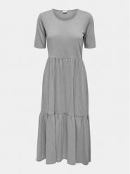 JDY Sukienka codzienna Dalila 15195291 Szary Loose Fit. Szare sukienki damskie JDY, na co dzień, s, bez wzorów, z syntetyku, bez kołnierzyka, bez ramiączek, proste. Za 209.99 zł.