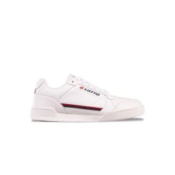 Buty sportowe do chodzenia unisex Lotto NANDU. Białe obuwie sportowe damskie Lotto, bez wzorów, z gumy, trekkingowe. W wyprzedaży za 117.00 zł.