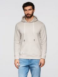 Męska bawełniana bluza dresowa BASIC kangurka z kapturem OM-SSBN-0270 - - Rozmiar: XL. Brązowe bluzy męskie Ombre Clothing, m, z aplikacjami, z bawełny, z kapturem. Za 169.99 zł.