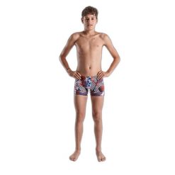 Bokserki dziecięce Z3R0D Patchwork. Zielone kąpielówki dla chłopców ZEROD, bez wzorów, z materiału, długie. Za 271.00 zł.