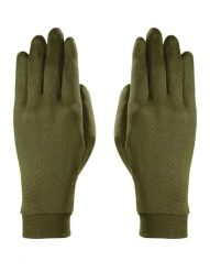 Rękawiczki pięciopalczaste Zanier Merino Liner Touch. Zielone rękawiczki damskie Zanier, na zimę, bez wzorów, z elastanu. Za 109.99 zł.