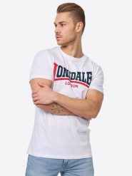 Koszulka Lonsdale Two Tone. Niebieskie koszulki sportowe męskie Lonsdale, xl, bez wzorów, z bawełny, bez kołnierzyka, bez ramiączek, na fitness i siłownię. Za 119.50 zł.