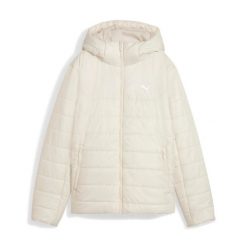 Damska kurtka z kapturem Puma ESS. Białe kurtki sportowe damskie Puma, bez wzorów, z puchu, z kapturem, trekkingowe. Za 296.00 zł.