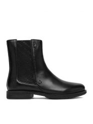 U.S. Polo Assn. Sztyblety CEO-INGRID002W/EL1 Czarny. Czarne botki damskie U.S. Polo Assn., ze skóry, bez obcasa, na płaskiej podeszwie, bez zapięcia. Za 299.99 zł.