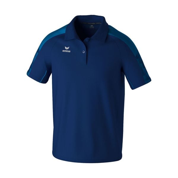 Polo Erima Evo Star. Niebieskie koszulki polo męskie Erima, bez wzorów, z materiału, bez kołnierzyka, bez ramiączek, do piłki nożnej. Za 176.05 zł.