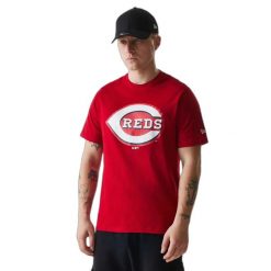 Koszulka Cincinnati Reds Nos MLB Regular. Czerwone koszulki sportowe męskie New Era, na lato, m, bez wzorów, z materiału, bez kołnierzyka, bez ramiączek, na fitness i siłownię. Za 133.25 zł.