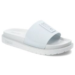 Białe Klapki Big Star Modne Buty Na Lato. Białe klapki damskie Big Star, bez wzorów, z materiału, retro, bez obcasa. Za 89.99 zł.