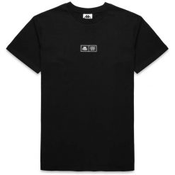 Koszulka Kappa Authentic Nuria. Czarne koszulki sportowe męskie Kappa, xl, bez wzorów, z materiału, bez kołnierzyka, bez ramiączek, na fitness i siłownię. Za 241.50 zł.