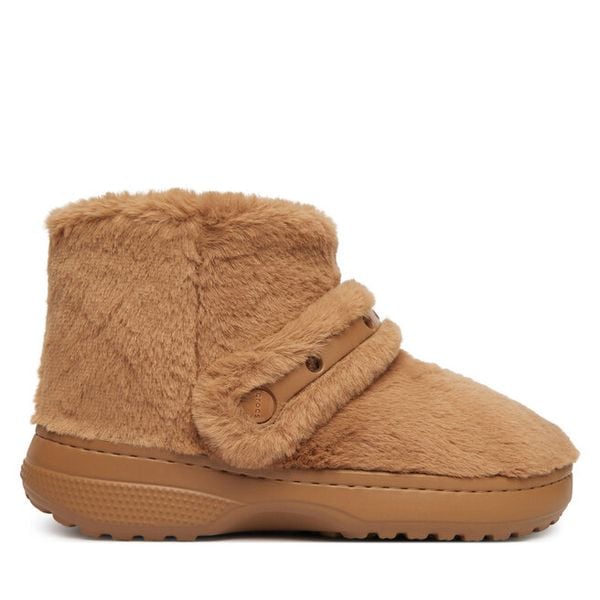 Kapcie Crocs. Brązowe kapcie damskie Crocs, bez wzorów. Za 379.99 zł.