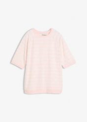 Koszulka z miękkiego materiału frottee. Czerwone t-shirty damskie bonprix, bez wzorów, bez kołnierzyka. Za 64.99 zł.