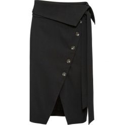 Spódnica z plisą guzikową bonprix czarny. Czarne spódnice damskie bonprix, bez wzorów, plisowane. Za 51.99 zł.