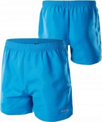 Spodenki szybkoschnące dla mężczyzn Matt. Niebieskie krótkie spodenki sportowe męskie Hi-tec, m, bez wzorów, z dzianiny, na fitness i siłownię. Za 39.99 zł.