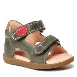 Sandały Geox. Zielone sandały chłopięce Geox, bez zapięcia. Za 139.99 zł.