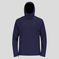 Kurtka przeciwdeszczowa męska Odlo X-ALP WATERPROOF PRO Jacket. Niebieskie kurtki sportowe męskie Odlo, l, bez wzorów, do biegania. W wyprzedaży za 944.99 zł.