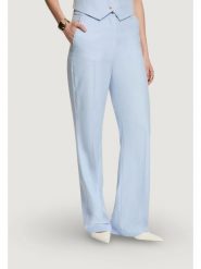 Morgan Spodnie materiałowe 261-PTYA.F Niebieski jasny Regular Fit. Niebieskie spodnie materiałowe damskie Morgan, bez wzorów, z materiału. Za 329.99 zł.