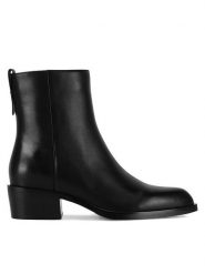 Gino Rossi Botki GLC5642-6 Czarny. Czarne botki damskie Gino Rossi, ze skóry, bez obcasa, na słupku, bez zapięcia. Za 439.99 zł.