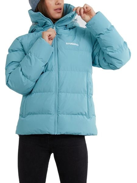 Kurtka damska Fundango Amber Padded. Niebieskie kurtki damskie Fundango, na zimę, m, bez wzorów, z materiału, z kapturem, trekkingowe. Za 349.00 zł.