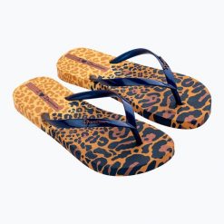 Japonki damskie Ipanema Animal Print VI. Niebieskie klapki damskie Ipanema, bez wzorów, bez obcasa. Za 69.99 zł.