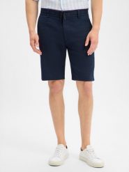 BOSS Orange Bermudy z zawartością lnu - Chino_Tapered_DS_3S Mężczyźni niebieski, 30. Niebieskie szorty męskie Boss Orange, m, bez wzorów, klasyczne. Za 429.95 zł.
