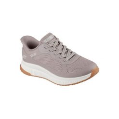 Buty SKECHERS BOBS SQUAD 4 STAPLE LOOK Jasnobrązowy. Brązowe obuwie sportowe damskie Skechers, bez wzorów, z syntetyku, na fitness i siłownię. Za 314.99 zł.