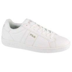 Trampki Męskie Crosscourt Line. Białe trampki męskie Fila, bez wzorów, z gumy, klasyczne, bez zapięcia. Za 265.99 zł.