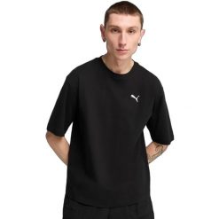 Męskie T-shirt Puma Wardrobe Ess Boxy Tee. Czarne t-shirty męskie Puma, m, bez wzorów, z bawełny, bez kołnierzyka. Za 102.90 zł.