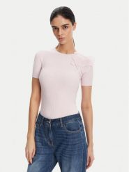 Elisabetta Franchi Sweter MK-55B-51E2 Fioletowy Slim Fit. Fioletowe swetry damskie Elisabetta Franchi, bez wzorów, z syntetyku, bez kołnierzyka, bez ramiączek, bez kaptura. Za 799.99 zł.