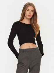 ViCOLO Sweter 77101S Czarny Regular Fit. Czarne swetry damskie ViCOLO, s, bez wzorów, z syntetyku, bez kołnierzyka, bez ramiączek, bez kaptura. Za 299.99 zł.