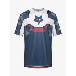 Koszulka enduro męska Fox Ranger SS Jersey Tactile. Białe buty sportowe męskie FOX, m, bez wzorów, z jersey, bez kołnierzyka, bez ramiączek, rowerowe. Za 219.99 zł.