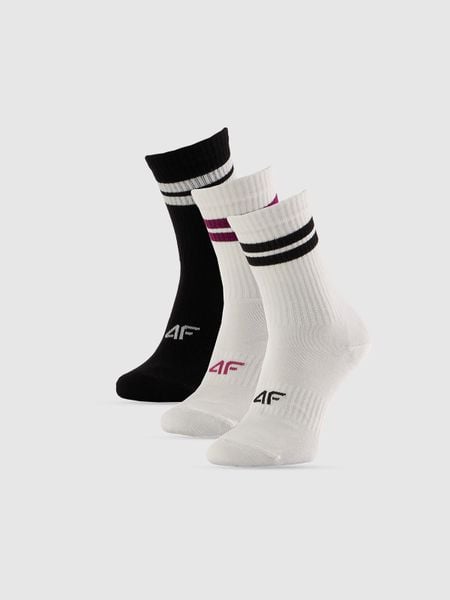 4F Skarpetki długie (3-pack) damskie - multikolor 35-38. Skarpety damskie 4f, bez wzorów. Za 69.99 zł.