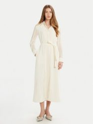 Marella Sukienka koszulowa Iorgo 2513221073 Écru Regular Fit. Sukienki damskie Marella, z aplikacjami, z syntetyku, bez kołnierzyka, bez ramiączek, koszulowe. Za 859.99 zł.