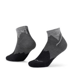 Skarpety turystyczne Buff Merino LIghtweight Quarter Sock LWQ3. Czarne skarpety damskie Buff, bez wzorów, z elastanu. Za 99.99 zł.
