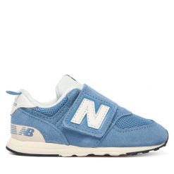 Sneakersy New Balance. Niebieskie trampki i tenisówki chłopięce New Balance, bez wzorów, bez zapięcia. Za 269.99 zł.