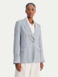 Weekend Max Mara Marynarka Nalut 2615041072 Błękitny Regular Fit. Niebieskie żakiety damskie Weekend Max Mara, bez wzorów, ze lnu. Za 1,789.00 zł.