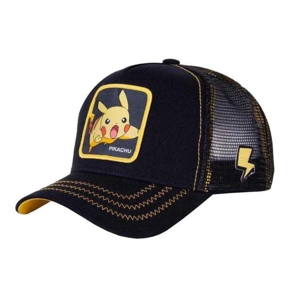 Męska Czapka Z Daszkiem Pokemon Pikachu Trucker Cap. Czarne czapki i kapelusze męskie CapsLab, bez wzorów, z bawełny. Za 195.99 zł.