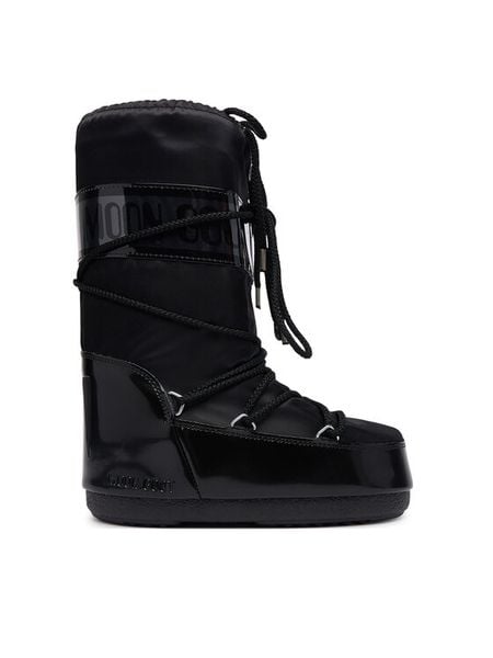 Moon Boot Śniegowce 80D1401680 M Czarny. Czarne buty zimowe dziewczęce Moon Boot, ze skóry, bez zapięcia. Za 759.99 zł.