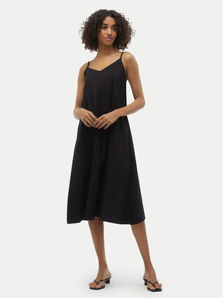 Vero Moda Sukienka letnia Josie 10303398 Czarny Regular Fit. Czarne sukienki damskie Vero Moda, na lato, m, bez wzorów, z wiskozy, bez kołnierzyka, bez ramiączek. Za 139.99 zł.