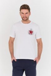 AERONAUTICA MILITARE Biały bawełniany męski t-shirt M.C., Rozmiar XXL. Białe t-shirty męskie Aeronautica Militare, l, bez wzorów, z bawełny, bez kołnierzyka. W wyprzedaży za 171.99 zł.
