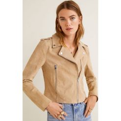 Mango - Kurtka skórzana Texas. Różowe kurtki damskie Mango, z materiału. W wyprzedaży za 269.90 zł.