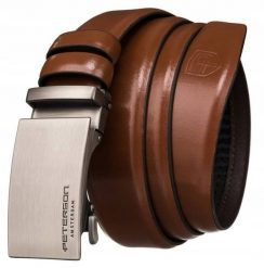 Pasek męski Peterson PTN A005 BROWN brązowy. Brązowe paski damskie Peterson, bez wzorów, z jeansu. Za 79.00 zł.